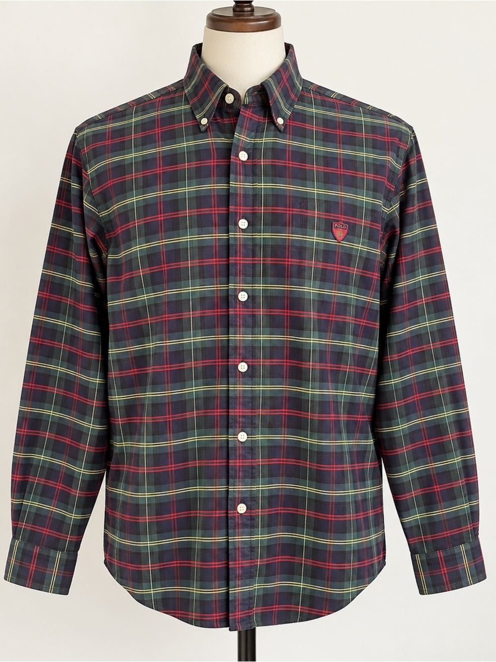 Ralph Lauren The Big Shirt Plaid Tartan Button Down Cotton Men’s Large